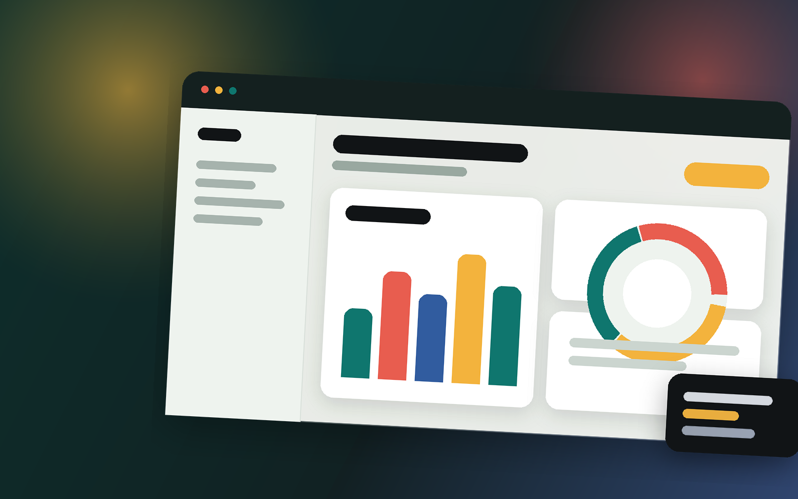 Abstract product dashboard preview